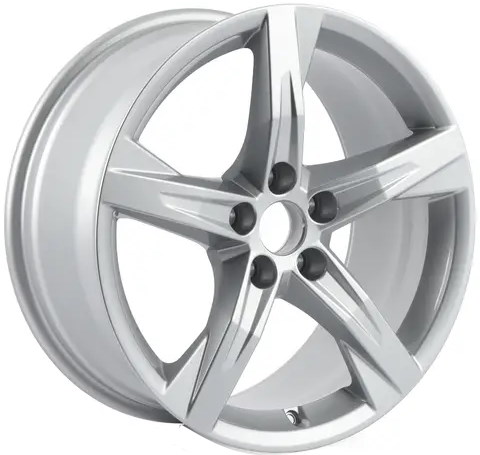 Audi Q5 2021-2025 powder coat silver 18x8 aluminum wheels or rims. Hollander part number ALY12034/95068, OEM part number 80A601025BE.