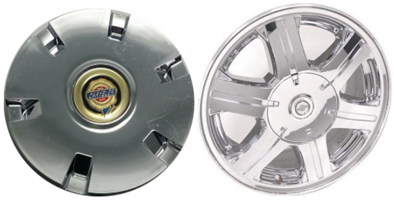 C2216B Chrysler Pacifica OEM Chrome Center Cap With Gold Emblem #4743498A