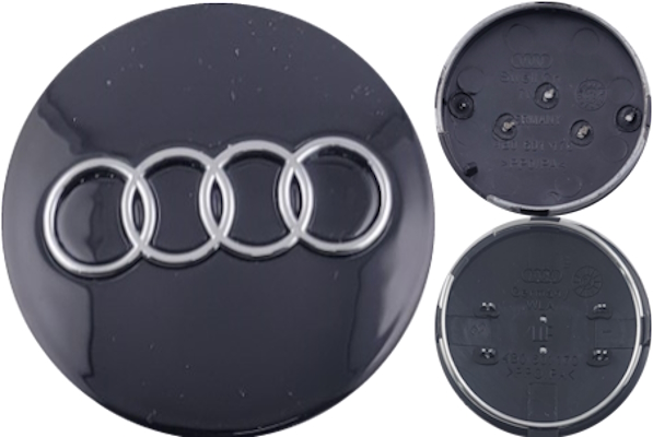 C58717 Audi A3, A4, A6, A8, S4, RS6, TT  OEM Black Center Cap #4B0601170