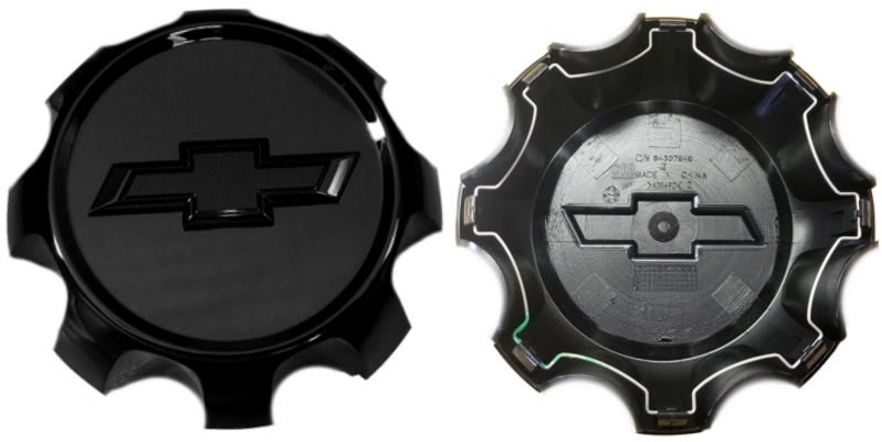 C5960U02 Chevrolet Silverado 2500, 3500 SRW Black OEM Center Cap #23378307