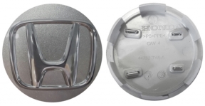 Used Honda OEM Wheel Center Cap - Dark Gray, Fits Accord, Civic, CR-Z, Fit, Odyssey (Part 64046)