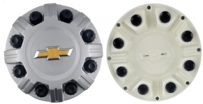 C8094FS-CHEV Chevrolet Silverado 3500 DRW Front Silver OEM Center Cap #84859663