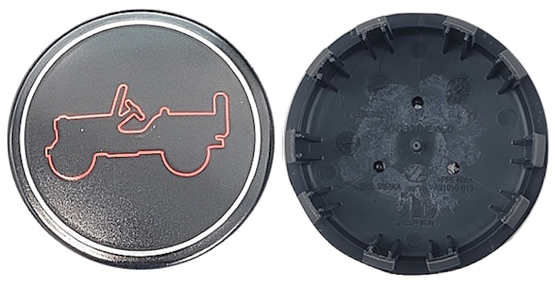 C9183 Jeep Gladiator, Wrangler OEM Black Center Cap #68550768AA