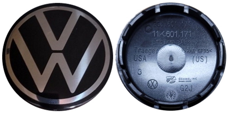 C70097 Volkswagen Taos OEM Black Center Cap #2GJ601171