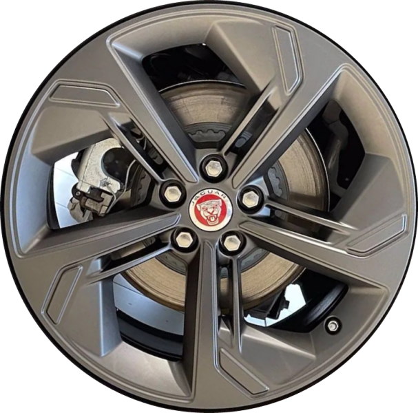 Jaguar E-PACE 2021-2023 powder coat charcoal 19x8 aluminum wheels or rims. Hollander part number ALY60039U31, OEM part number J9C24921.