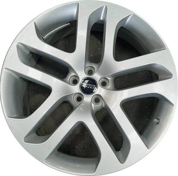 Land Rover Range Rover Evoque 2020-2023 powder coat silver 21x8 aluminum wheels or rims. Hollander part number ALY72345U20, OEM part number LR120591.