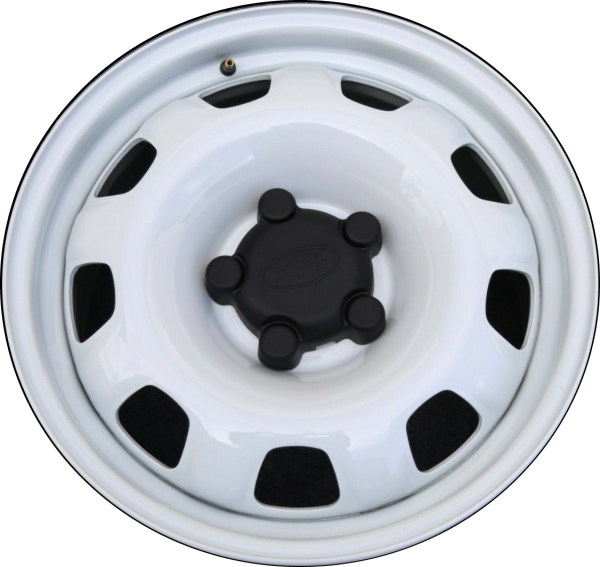Land Rover Defender 2020-2023 powder coat white 18x8 steel wheels or rims. Hollander part number STL72346, OEM part number LR129100.