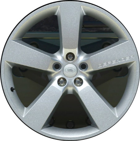 Land Rover Defender 2020-2024 powder coat silver 22x9 aluminum wheels or rims. Hollander part number ALY72353U20/96812, OEM part number LR132992.