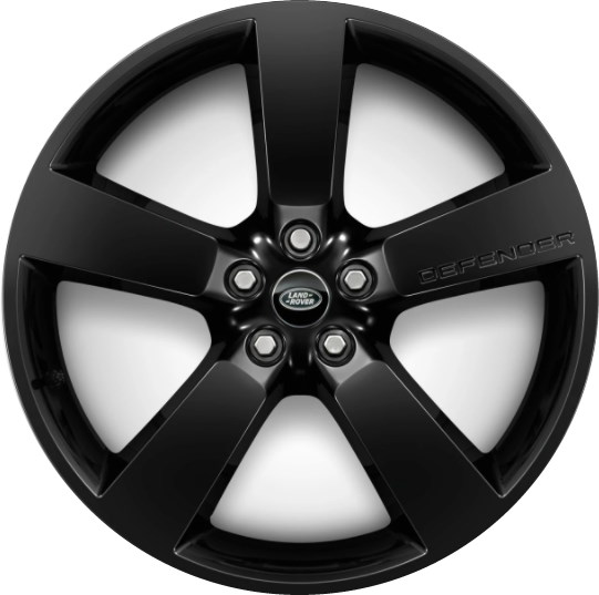 Land Rover Defender 2020-2024 powder coat black 22x9 aluminum wheels or rims. Hollander part number ALY72353U45/96812, OEM part number LR132993.