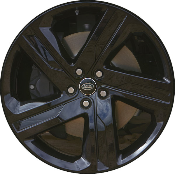Land Rover Discovery 2021-2024 powder coat black 22x9.5 aluminum wheels or rims. Hollander part number 72380b, OEM part number LR142068.