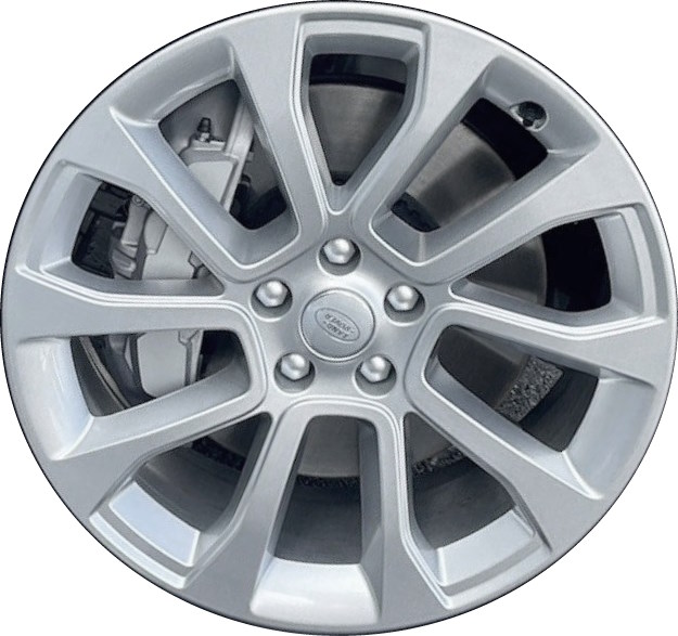 Land Rover Range Rover Sport 2023-2024 powder coat silver 21x8.5 aluminum wheels or rims. Hollander part number ALY72384A, OEM part number LR167051.