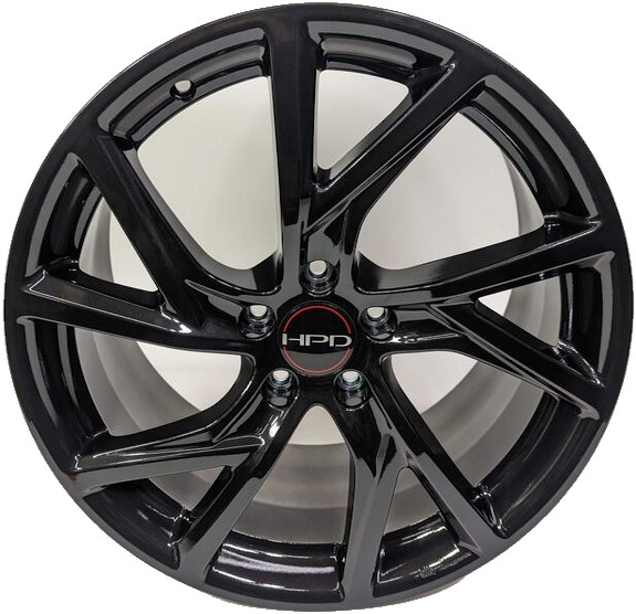 Honda Accord 2023-2025 black painted 19x8.5 aluminum wheels or rims. Hollander part number ALY60309, OEM part number 08W19-30A-100.