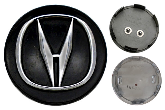 C71690 Acura CL, ILX, Integra, MDX, RDX, TLX Black/Chrome Center Cap #44742SZ3J110