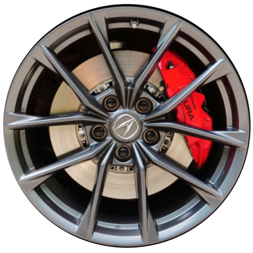Acura Integra Type S 2024-2025 Powder coat charcoal 19x9.5 aluminum wheels or rims. Hollander part number ALY95835, OEM part number 4270031MA91