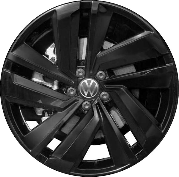 Atlas Cross Sport 2021-2023 powder coat silver 20x8 aluminum wheels or rims. Hollander part number ALY70076B, OEM part number 3QF601025AGAX1.