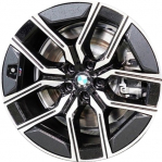 ALYBG030 BMW 740i, 750e, 760i, i7 Black Machined Wheel/Rim #36115A19DE8