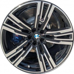 ALYBG023 BMW 740i, 750e, 760i, i7 Black Machined Wheel/Rim #36115A19DF1