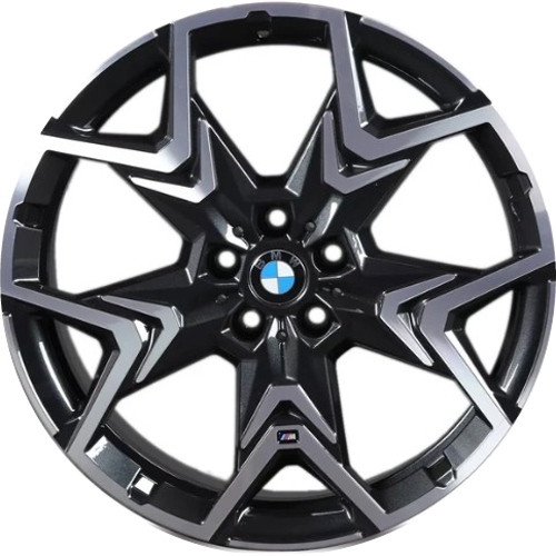 BMW X2 2024 charcoal machined 20x8 aluminum wheels or rims. Hollander part number 86836/95851, OEM part number 36116898053