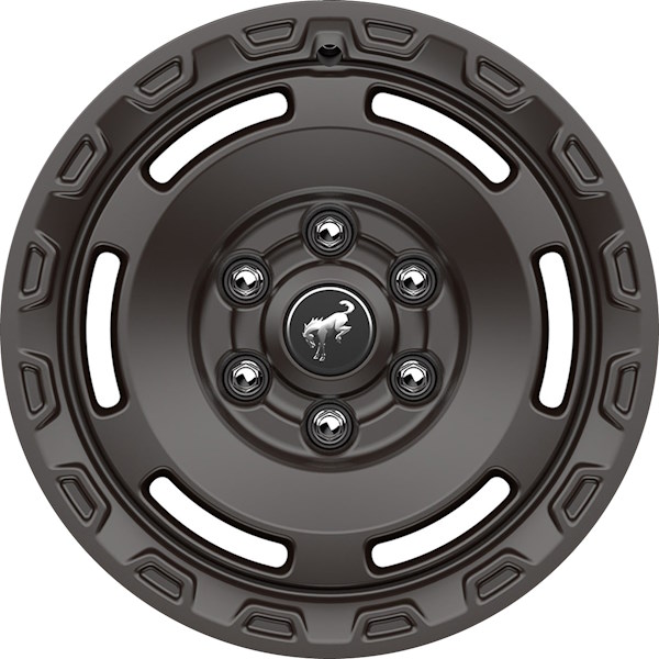 Ford Bronco 2023-2025 powder coat charcoal 17x8.5 aluminum wheels or rims. Hollander part number ALY10464, OEM part number M1007KP1785E