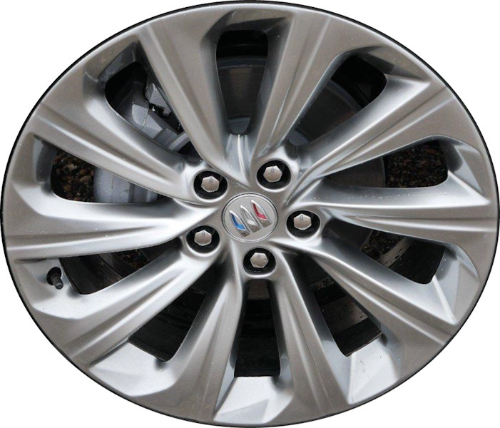 Buick Envista 2024-2025  powder coat hyper silver 19x8 aluminum wheels or rims. Hollander part number ALY14103, OEM part number 60008529