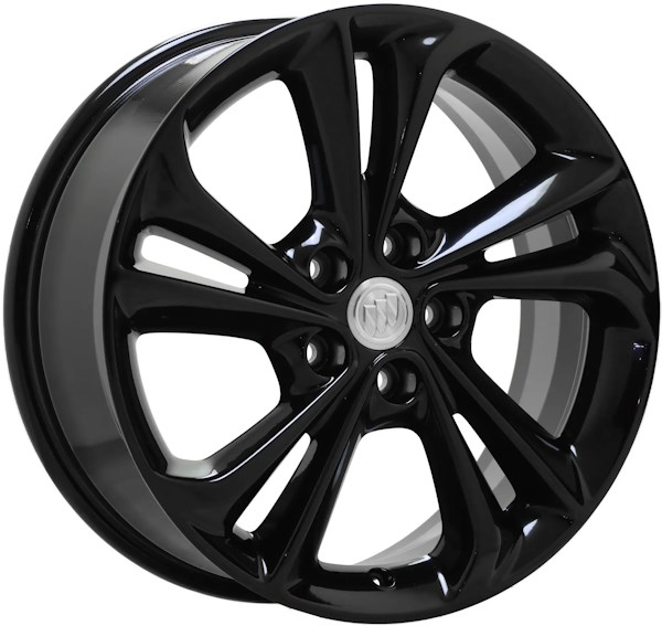 Buick Envista 2024-2025  powder coat black 18x7.5 aluminum wheels or rims. Hollander part number ALY14102B, OEM part number 60006527