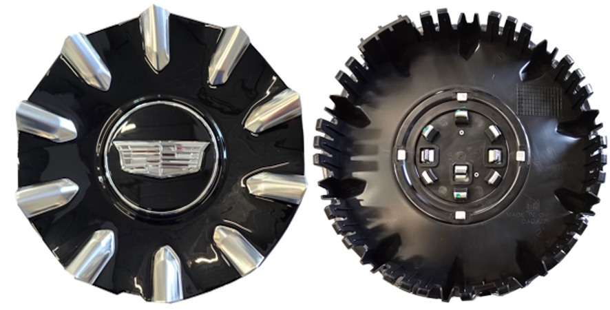 C4777 Cadillac Escalade IQL OEM Black/Polished Center Cap #86579555