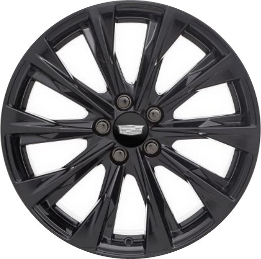 Cadillac CT4 2020-2024 powder coat black 19x8 aluminum wheels or rims. Hollander part number ALY4863HH, OEM part number 84256502.