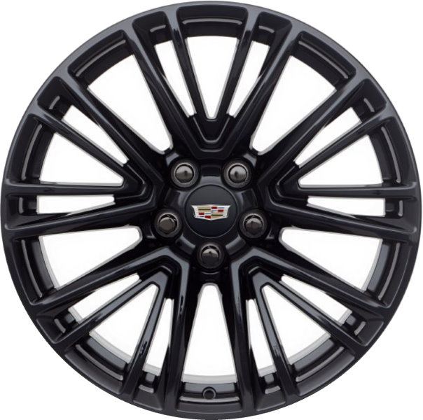 Cadillac CT5 2020-2025 powder coat black 20x8.5 aluminum wheels or rims. Hollander part number 4868, OEM part number 84289698.