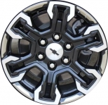 ALY14089BMB Chevrolet Silverado 1500 GMC Sierra 1500 Wheel/Rim Black/Beige Machined #84604778