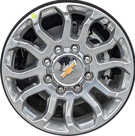 Chevrolet Silverado 2500 2024-2025  Silverado 3500 SRW 2024-2025 polished 20x8.5 aluminum wheels or rims. Hollander part number 95685, OEM part number 85014024