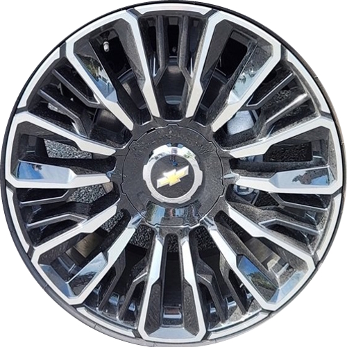 Chevrolet Suburban 2025, Tahoe 2025 high Country black machined 24x9.5 aluminum wheels or rims. Hollander part number 94093 OEM part number 84949571