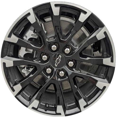 Chevrolet Traverse 2024 black machined 20x8 aluminum wheels or rims. Hollander part number 95939, OEM part number not yet known