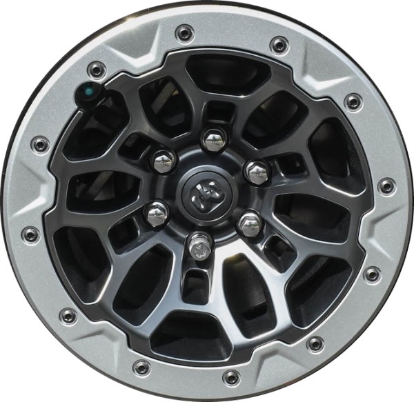 Dodge Ram 1500 2021-2025 powder coat charcoal 18x9 aluminum wheels or rims. Hollander part number ALY2735/95154, OEM part number 68497384AA.