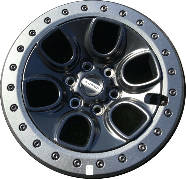 Ford F-150 2021-2023 powder coat black 17x8.5 aluminum wheels or rims. Hollander part number ALY10459, OEM part number Not Yet Known.