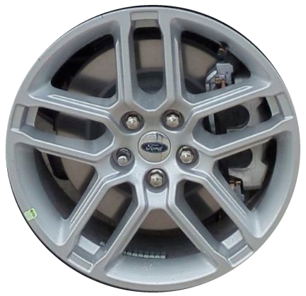 Ford Explorer Active 2025 powder coat silver 18x7.5 aluminum wheels or rims. Hollander part number ALY94024, OEM part number RB5Z1007B