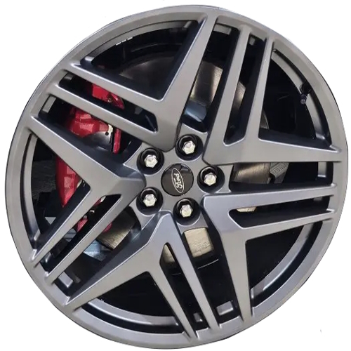 Ford Explorer 2025 powder coat dark grey 21x9 aluminum wheels or rims. Hollander part number ALY95859, OEM part number Not Yet Known.