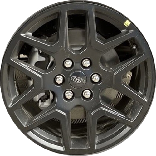 Ford F-150 2024-2025 powder coat black 20x8.5 aluminum wheels or rims. Hollander part number ALY10621, OEM part number RL3Z-1007-P