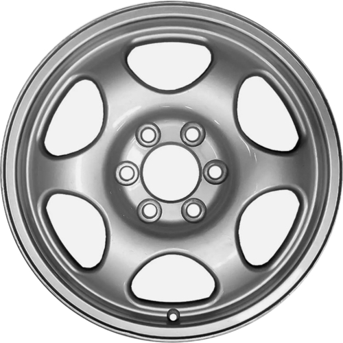 Ford F-150 2021-2024 powder coat silver 18x8 aluminum wheels or rims. Hollander part number ALY10510/96008, OEM part number HL3Z-1007-A