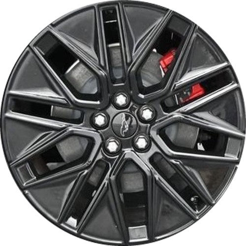 Ford Mustang Mach-E Premium 2024-2025 powder coat monochromatic high gloss black  19x7.5 aluminum wheels or rims. Hollander part number 10547b OEM part number Not Yet Known