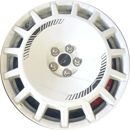 Ford Mustang Mach-E Rally 2024-2025 Powder Coat Oxford White Painted 19x7.5 aluminum wheels or rims. Hollander part number 94107a, OEM part number M1007KMMER