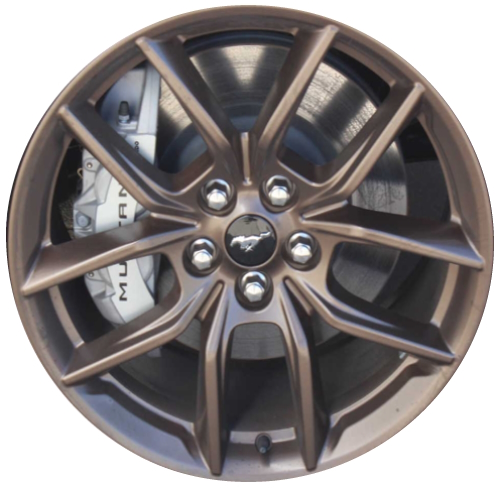 Ford Mustang 2024-2025 powder coat bronze 19x8.5 aluminum wheels or rims. Hollander part number 10596b 95756, OEM part number PR3Z1007N