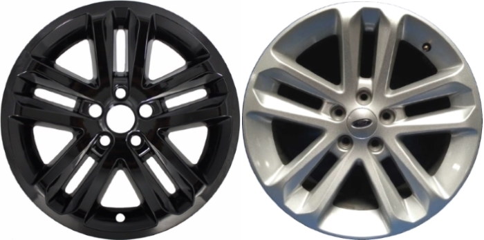 Ford Explorer 2011-2017 Black, 5 Double Spoke, Plastic Hubcaps, Wheel Covers, Wheel Skins, Imposters. Fits 18 Inch Alloy Wheel Pictured to Right. Part Number IMP-370BLK/8385GB.