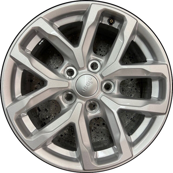 Jeep Gladiator‎ 2022-2023, Wrangler 2023 powder coat silver 17x7.5 aluminum wheels or rims. Hollander part number Not Yet Known, OEM part number Not Yet Known.