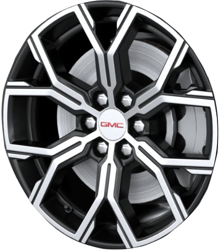 GMC Acadia 2024-2025 charcoal machined 18x8 aluminum wheels or rims. Hollander part number 95994, OEM part number 84883615