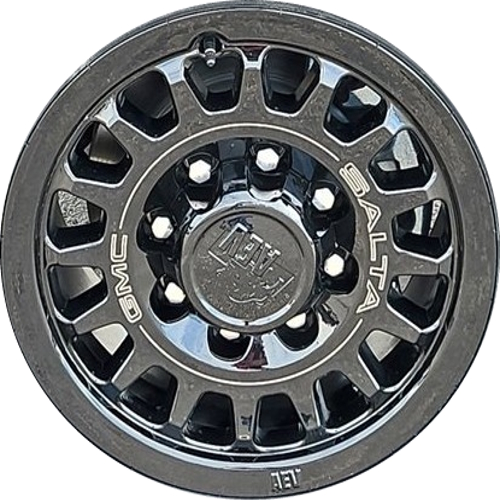GMC Sierra AEV Salta 2500 2025 powder coat black 18x9 aluminum wheels or rims. Hollander part number 14135, OEM part number 85519272