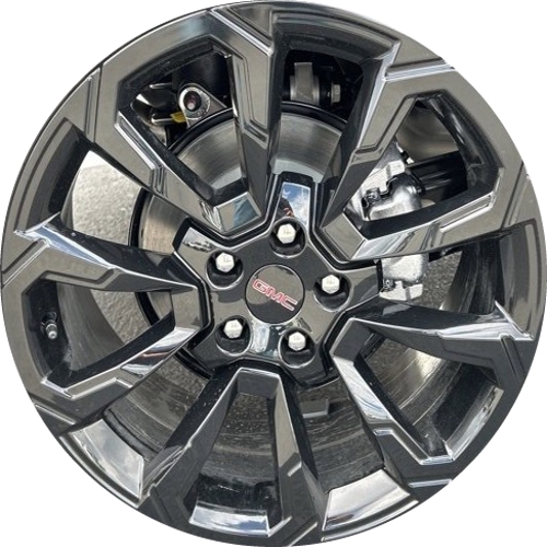 GMC Terrain Elevation 2025-2026 powder coat black painted 19x7.5 aluminum wheels or rims. Hollander part number 94097b, OEM part number 26343122