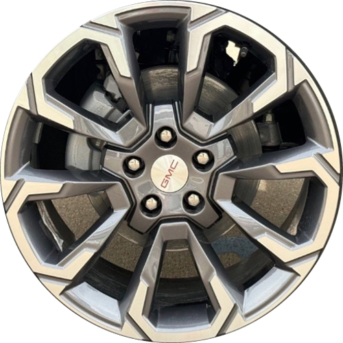 GMC Terrain Elevation 2025-2026 Technical Grey Machined 19x7.5 aluminum wheels or rims. Hollander part number 94097a, OEM part number 26343121