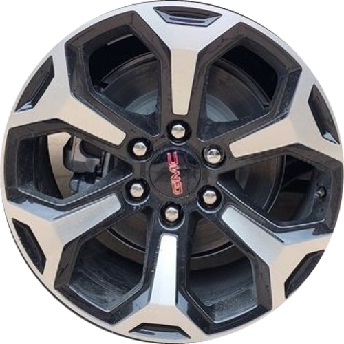 GMC Yukon AT4 2025 Machined Carbon Flash Metallic 20x9 aluminum wheels or rims. Hollander part number 94085b, OEM part number 87850276