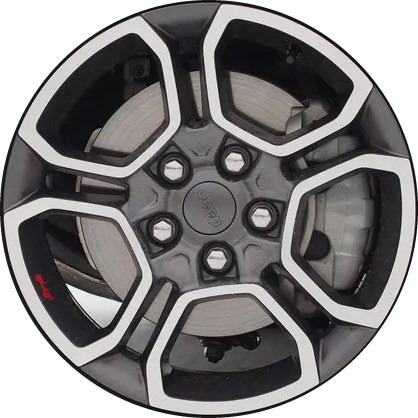 Jeep Grand Cherokee 2022, Grand Cherokee 4xe 2022-2024, Grand Cherokee L 2022 charcoal machined 18x8 aluminum wheels or rims. Hollander part number ALY9309, OEM part number 68550964AA.