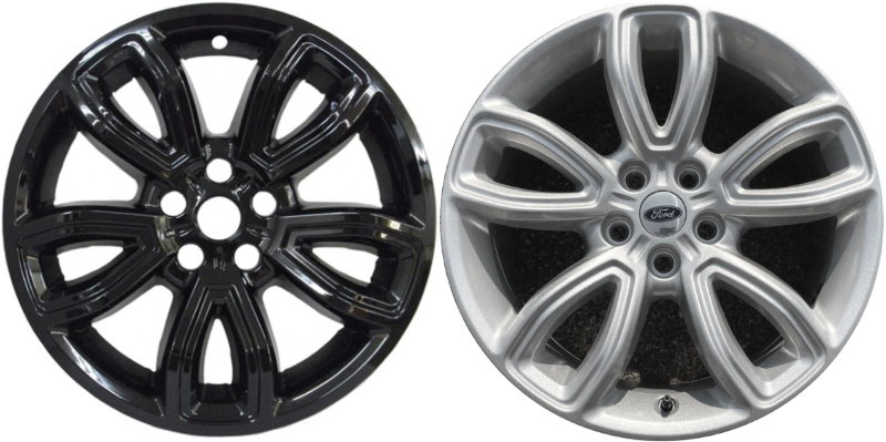 Black Ford Explorer Wheel Skins 18/" 2020-2021 Hubcaps Black Wheel Covers